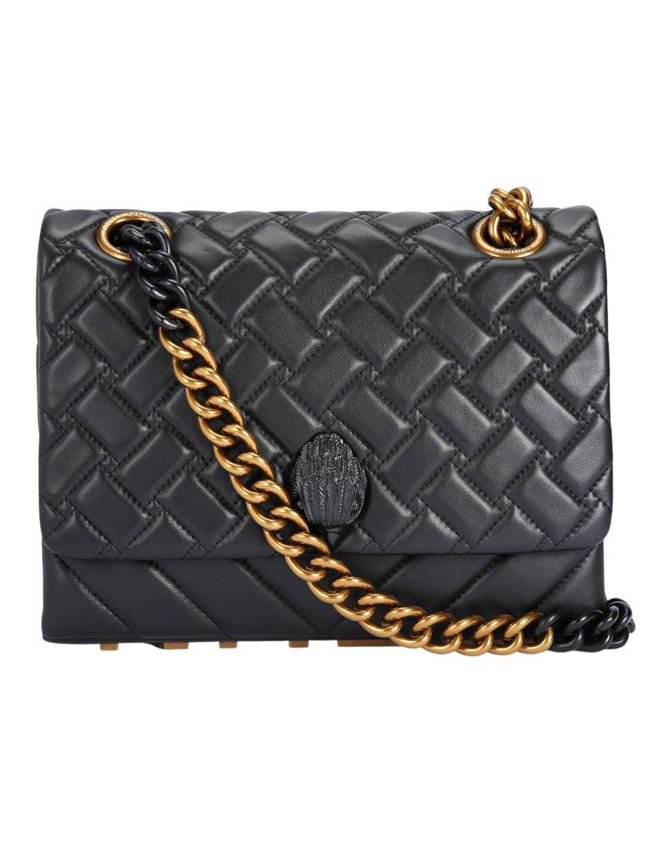 Bolsa crossbody King Black On de piel para mujer