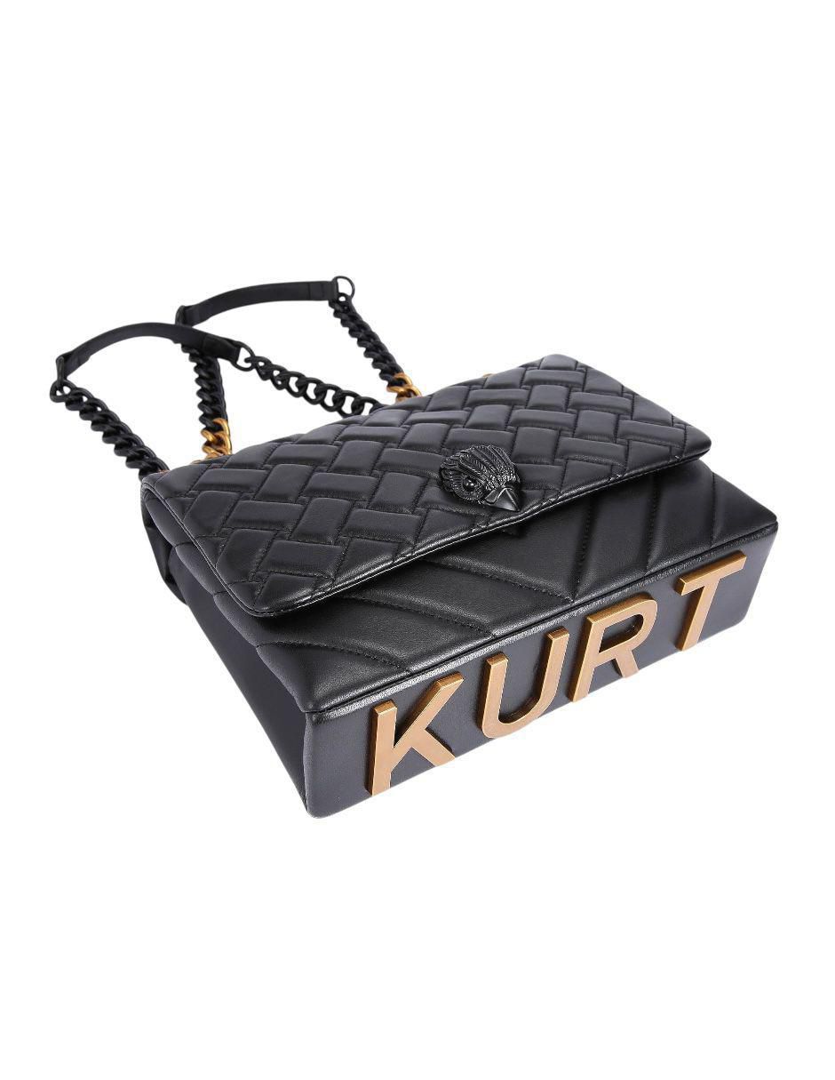 Bolsa crossbody King Black On de piel para mujer 2
