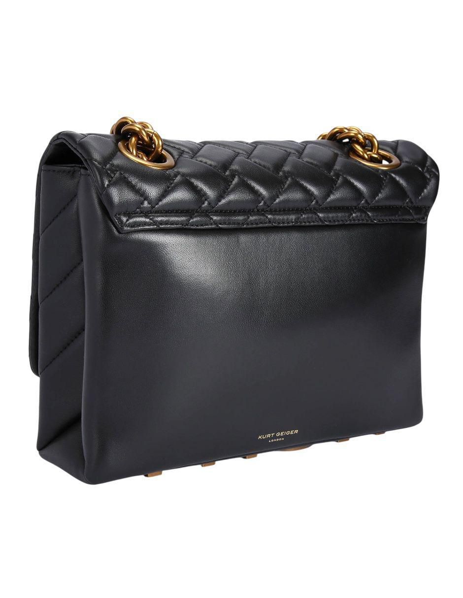 Bolsa crossbody King Black On de piel para mujer 5