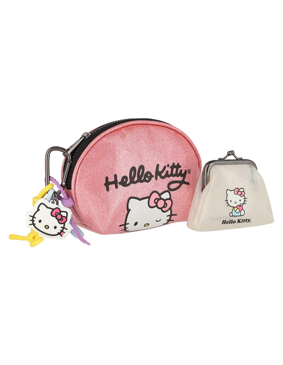Set cosmetiquera para maquillaje Hello Kitty 3 piezas para mujer 16