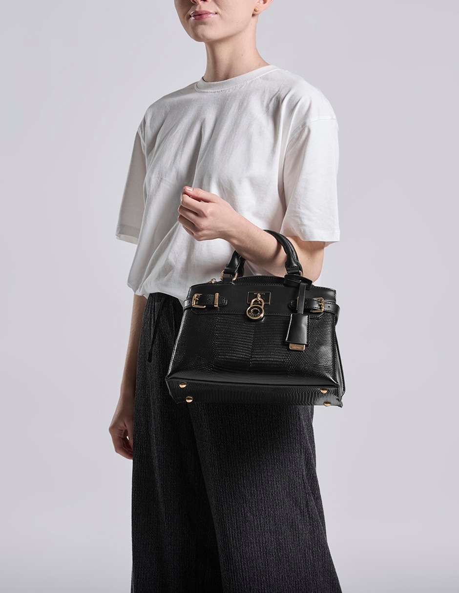 BOLSA DE MANO LISA MODELO HBSERAPHINAWE (BLACK)