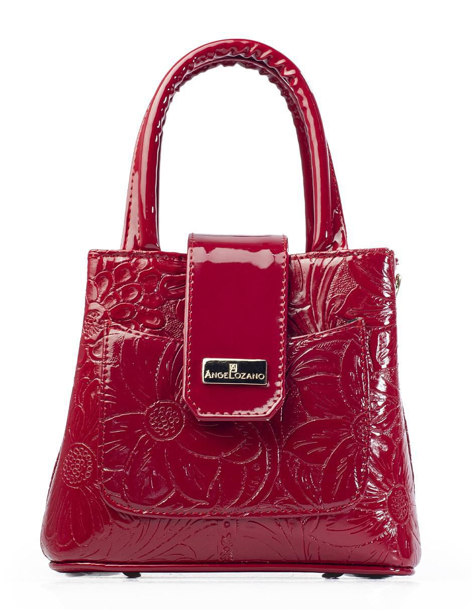 Bolsa crossbody Aurelia Charol Grabado Rojo para mujer Bolsa crossbody Aurelia Charol Grabado Rojo para mujer