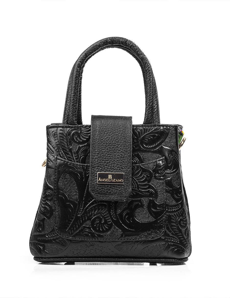 Bolsa crossbody Aurelia Piel Telar Flores de piel para mujer