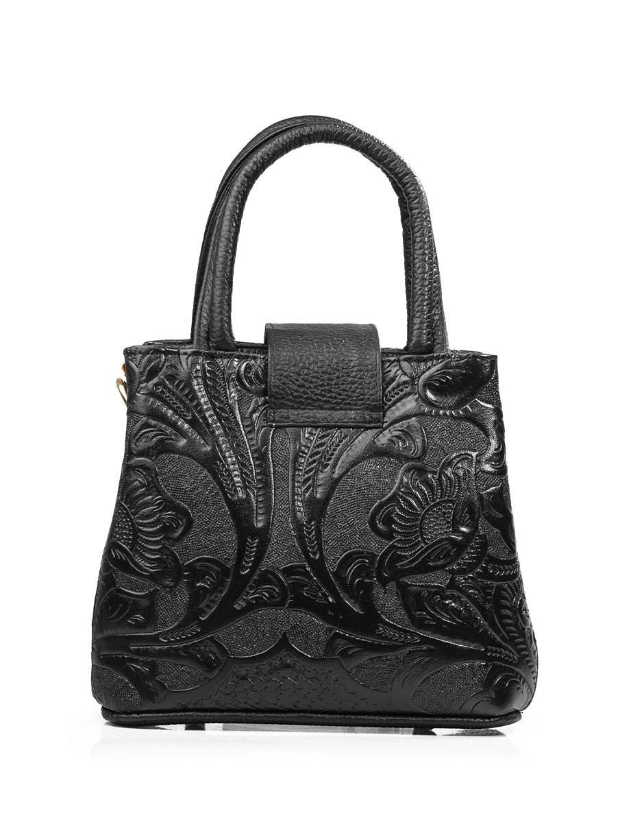 Bolsa crossbody Aurelia Piel Telar Flores de piel para mujer 3