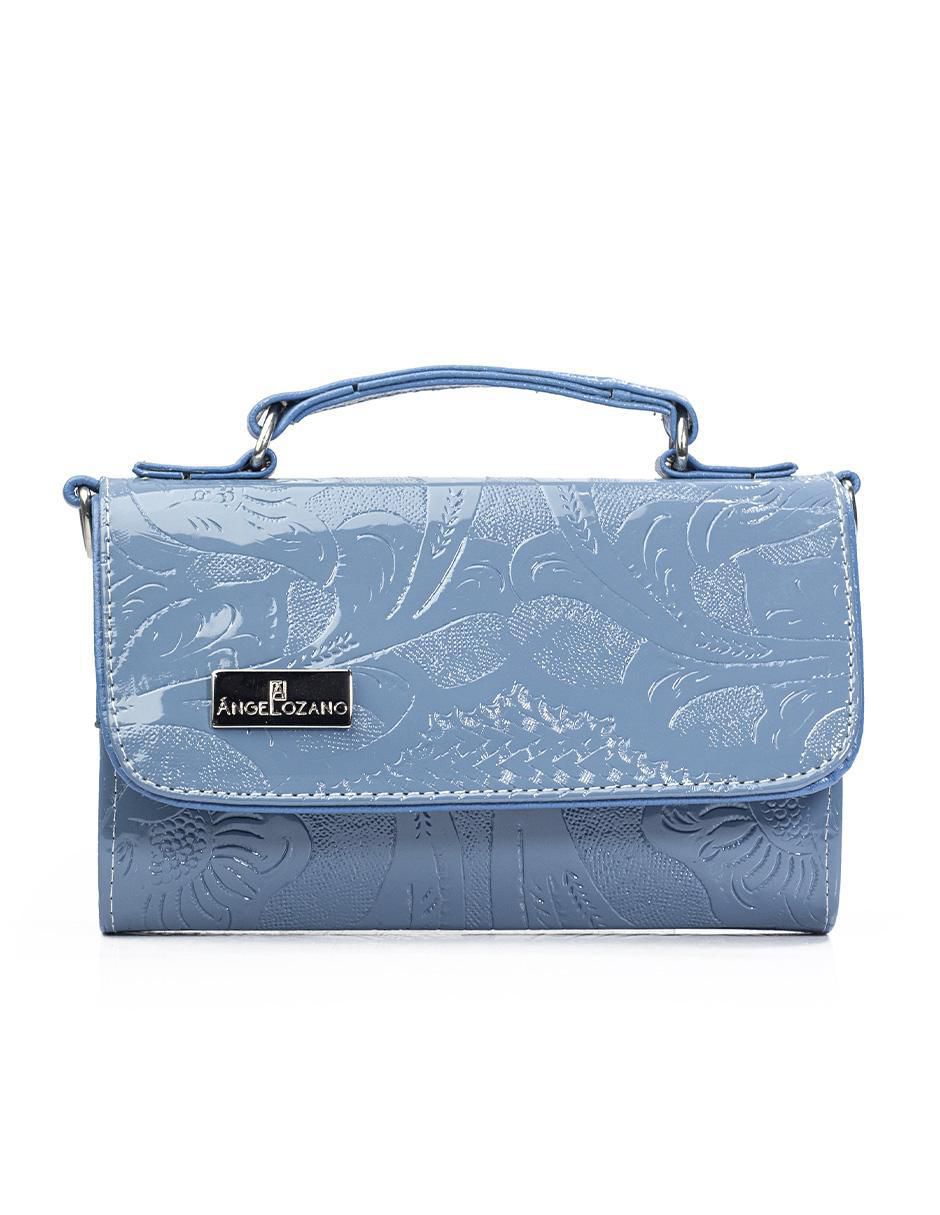 Bolsa crossbody Lupita Charol Azul para mujer