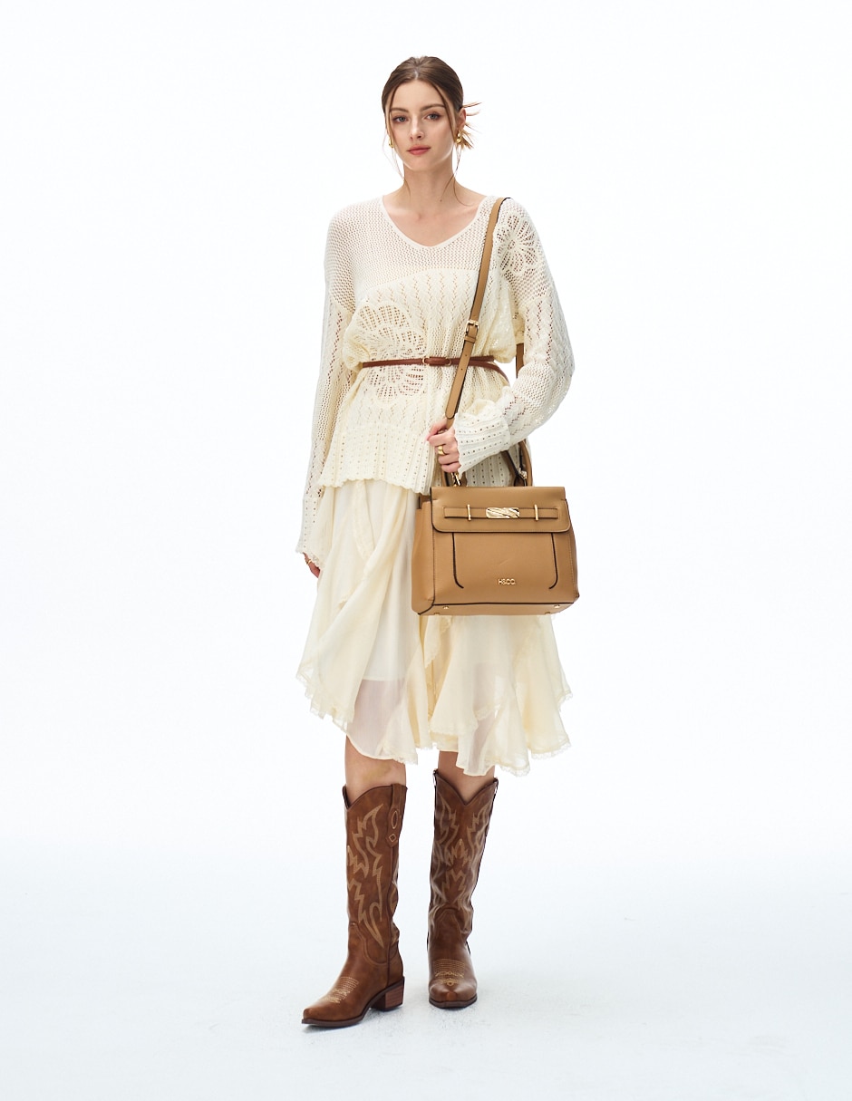 Bolsa satchel Montserrat para mujer 7
