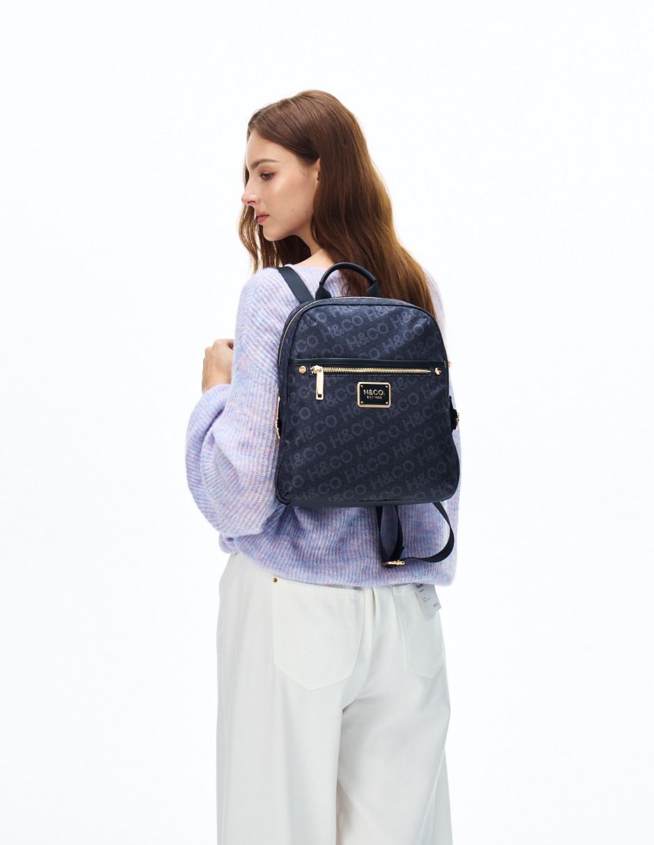 MOCHILA H&CO BACKPACK 7734, NEGRO