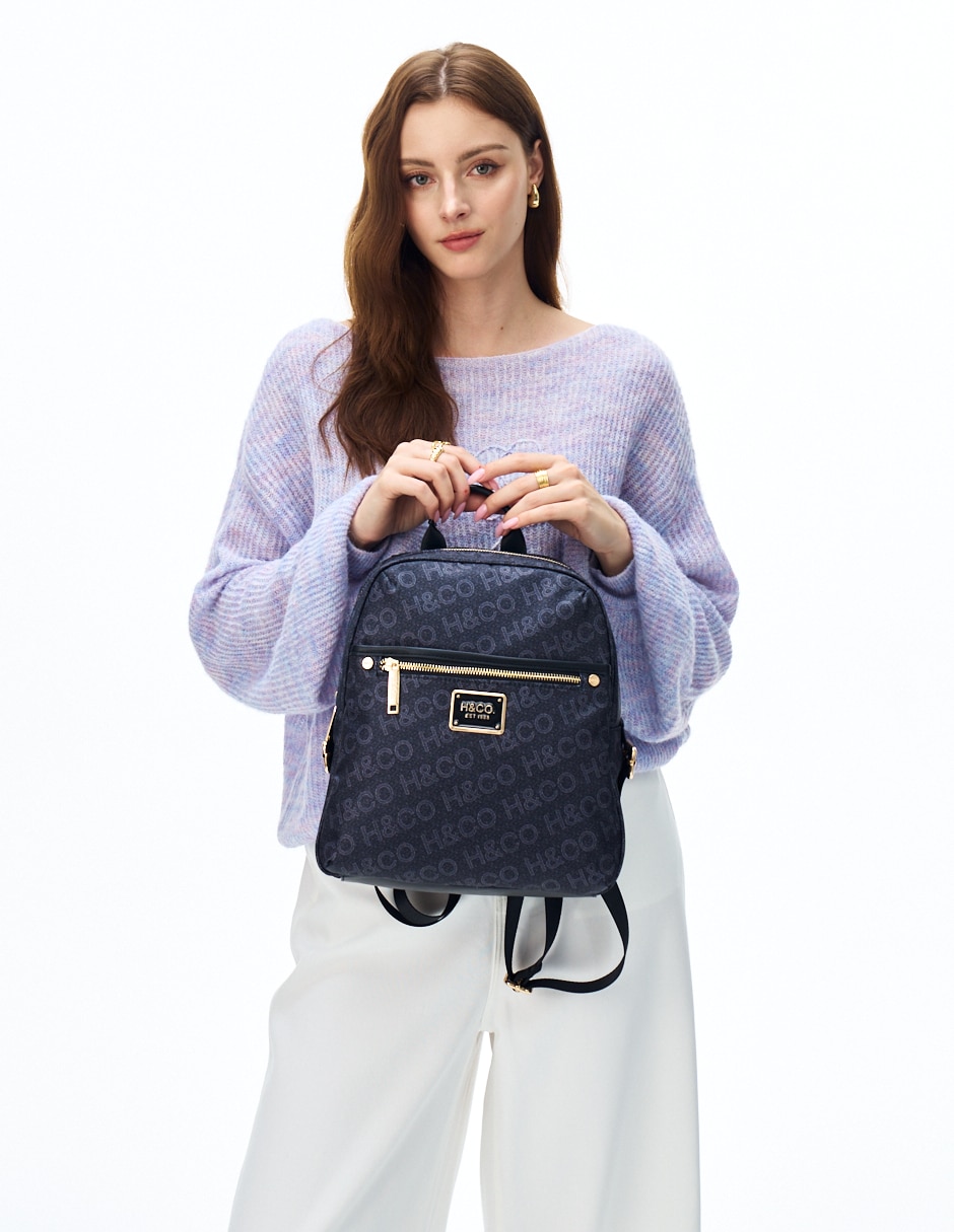 MOCHILA H&CO BACKPACK 7734, NEGRO