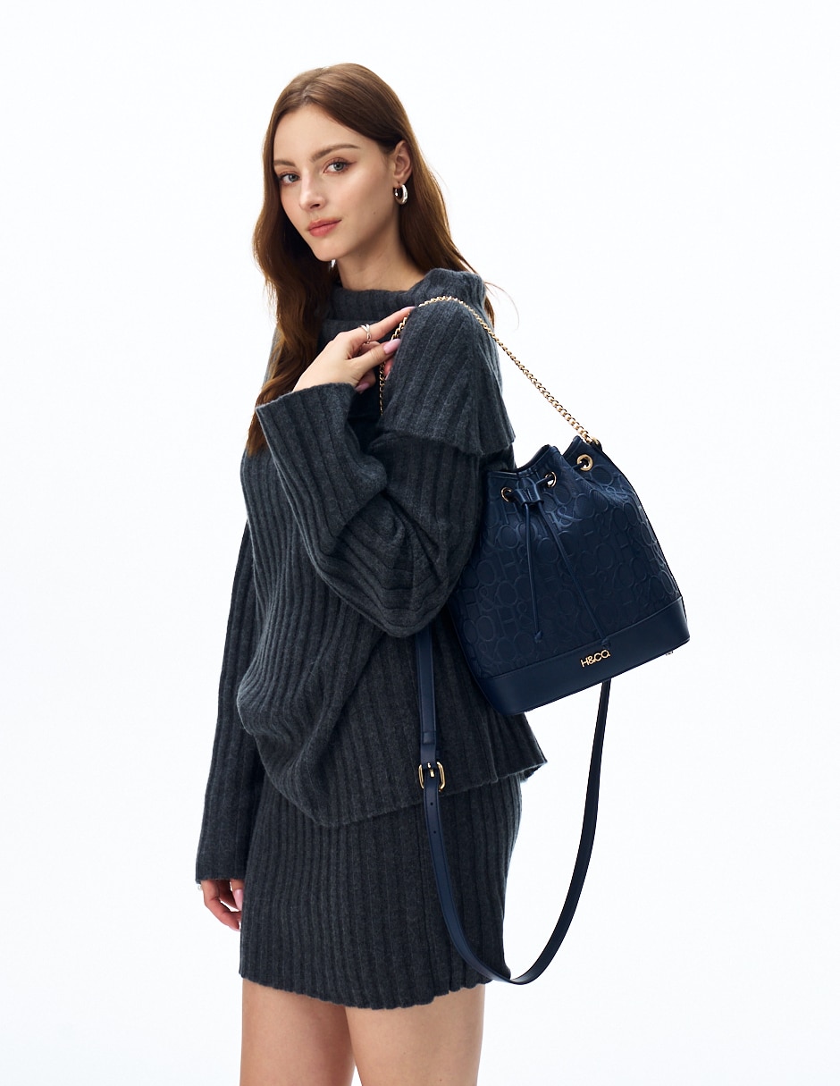 Bolsa bucket Violetta para mujer 6