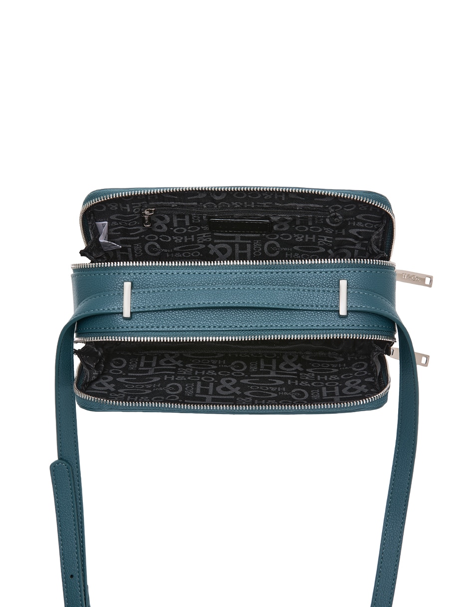 CROSSBODY H&CO, VERDE AZULADO