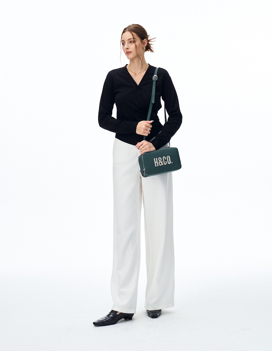 CROSSBODY H&CO, VERDE AZULADO