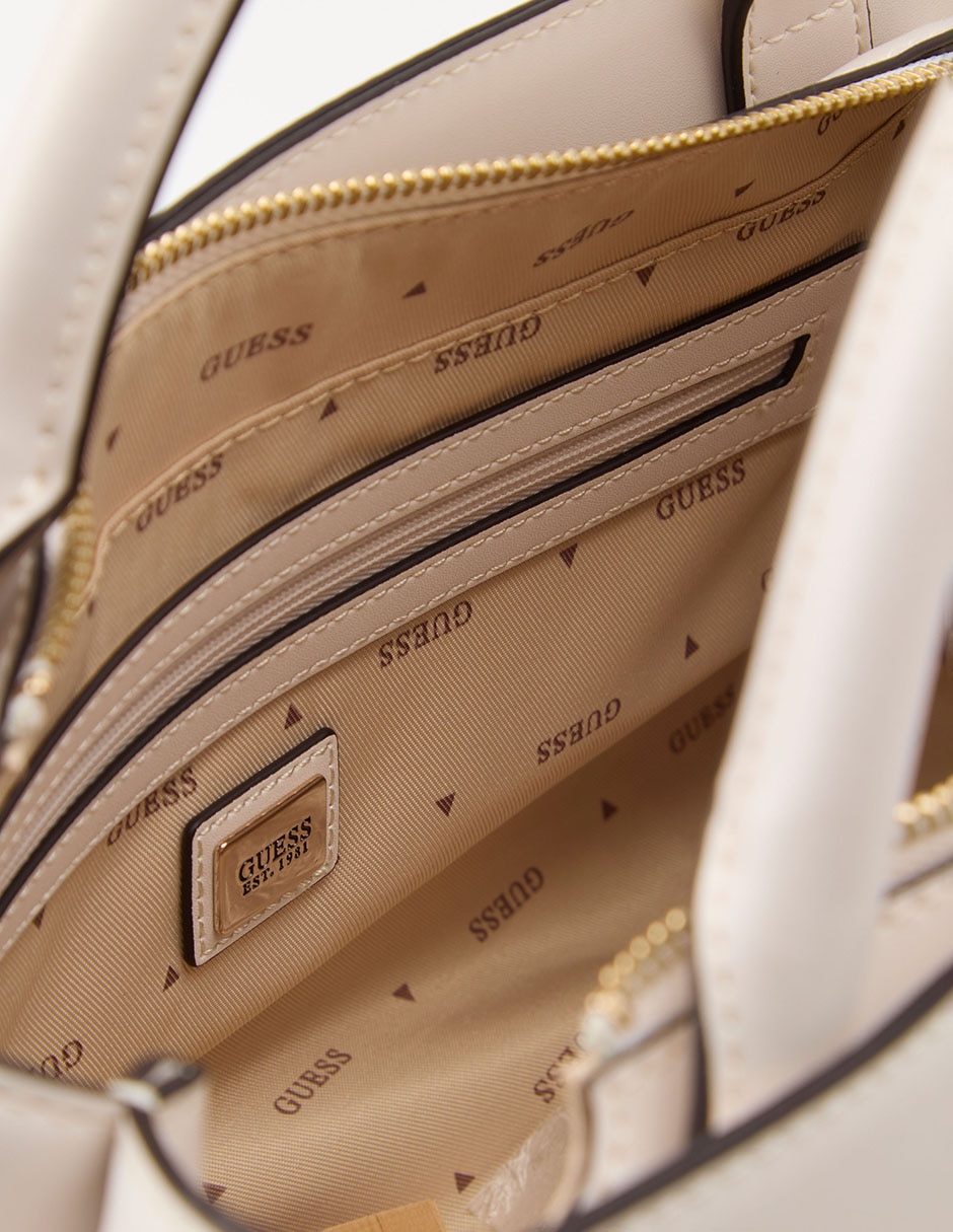 SATCHEL GUESS, BEIGE