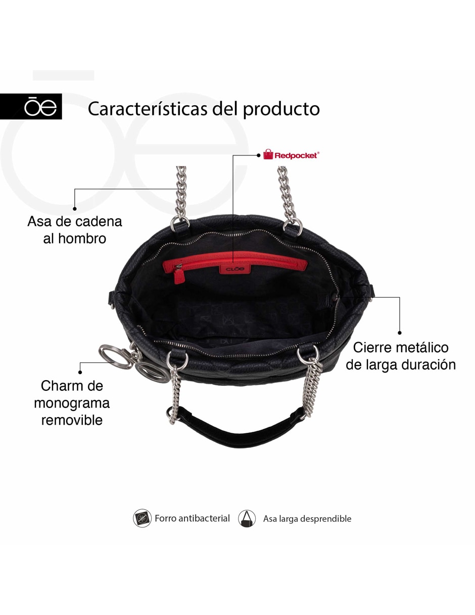 TOTE CLOE, ROJO