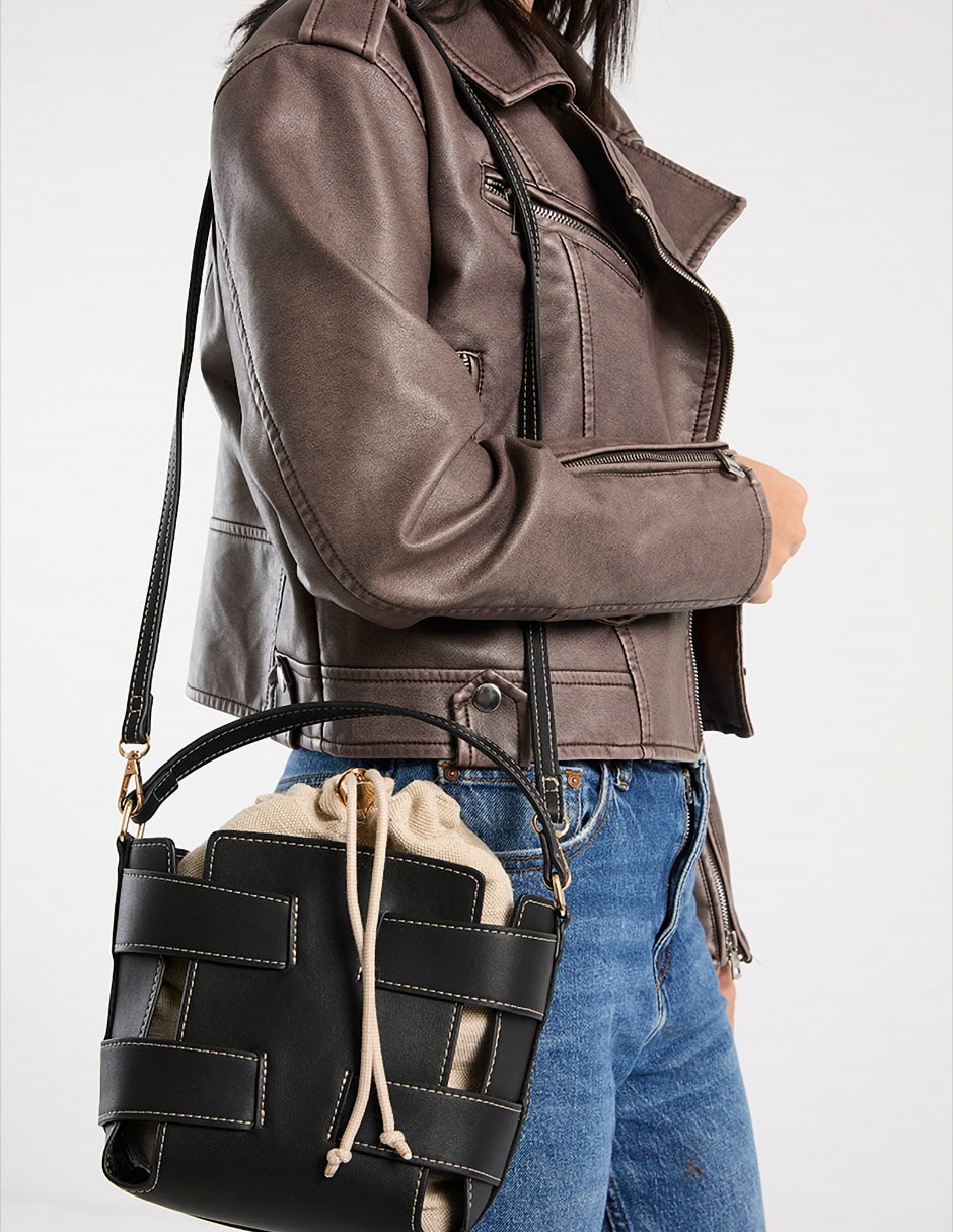 Bolsa bucket Map para mujer