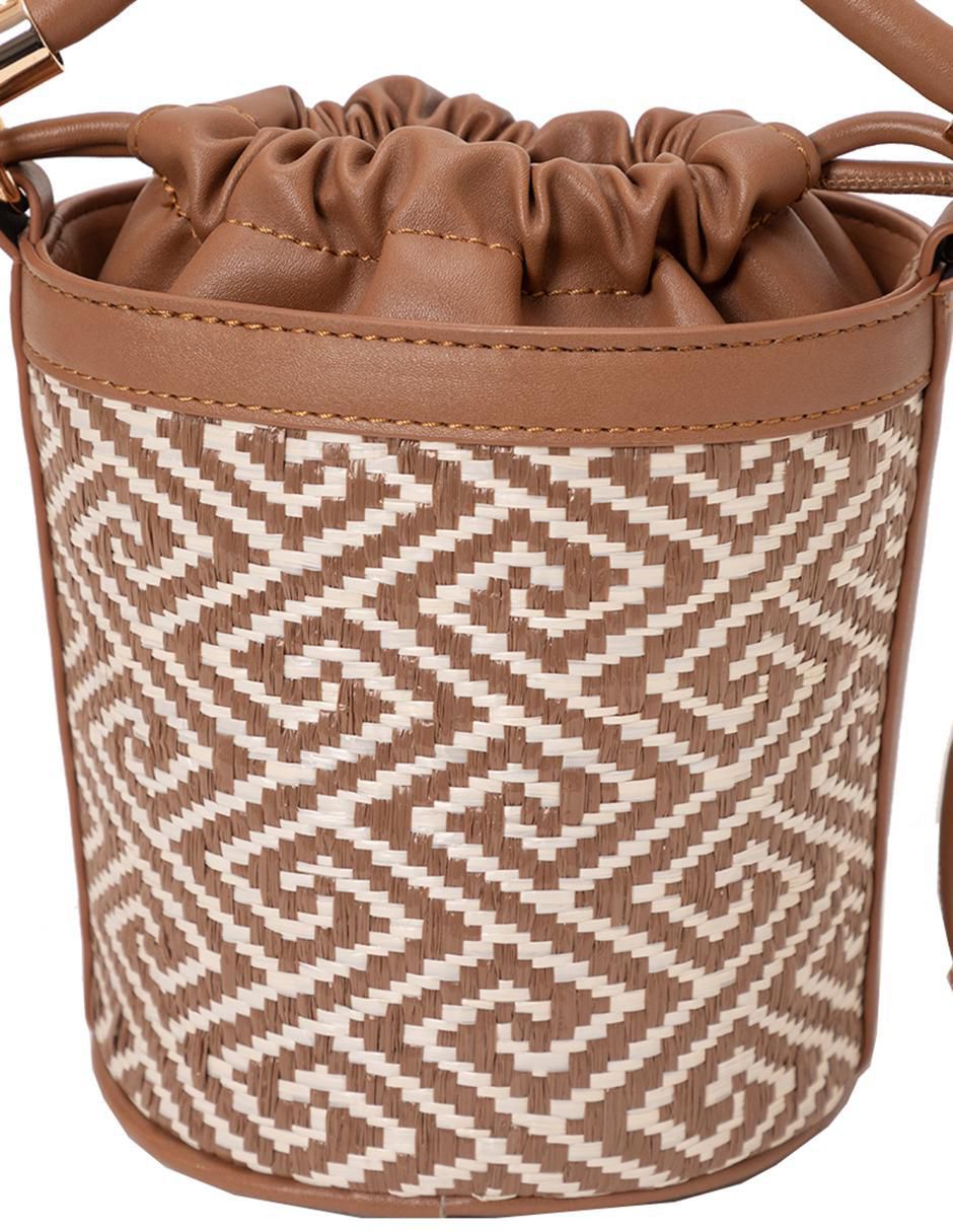 Bolsa bucket Bombonera Étnica para mujer 2