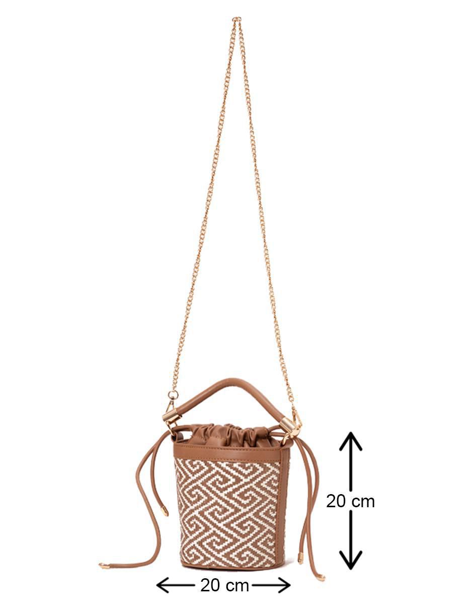 Bolsa bucket Bombonera Étnica para mujer 3