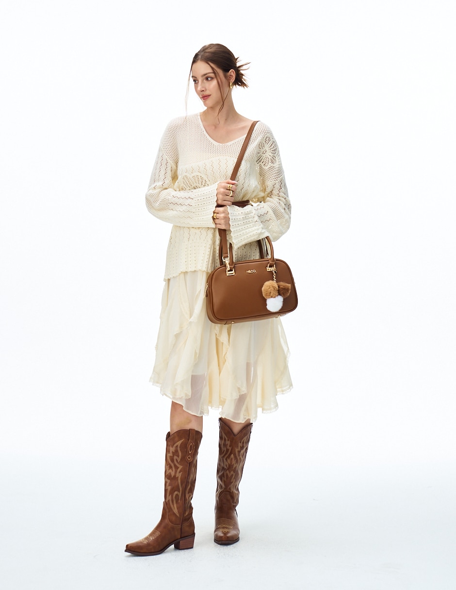 Bolsa satchel Isabella para mujer 7
