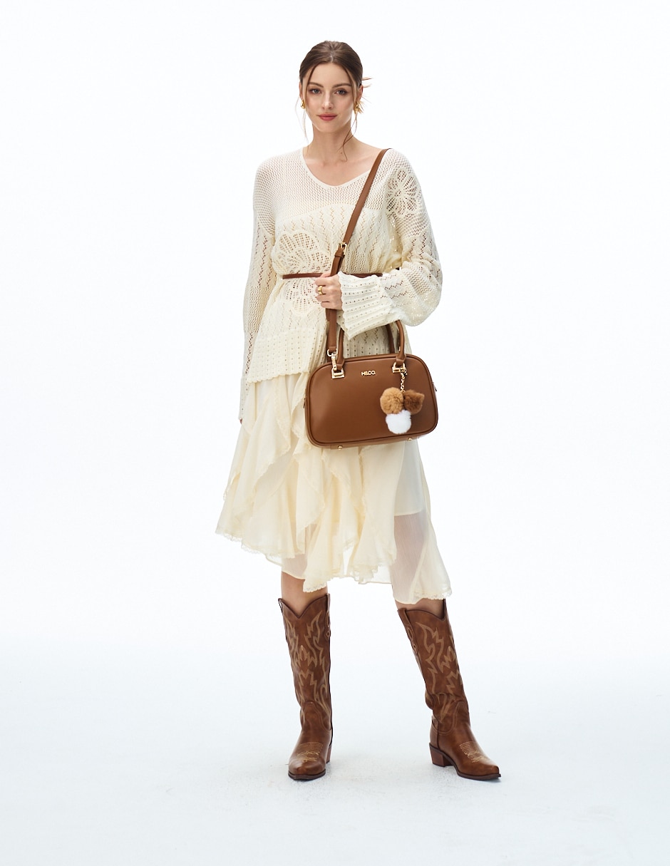 Bolsa satchel Isabella para mujer 8
