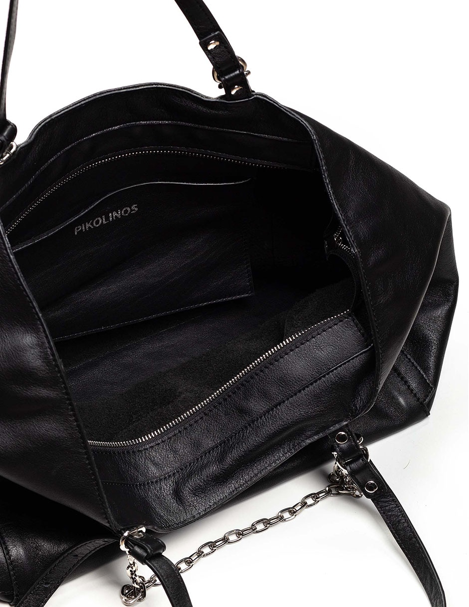 Bolsa shopper Mouro de piel para mujer 4