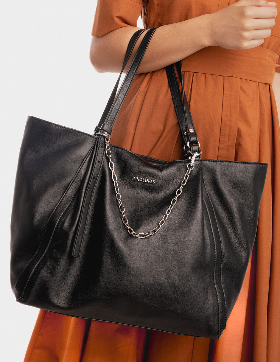 Bolsa shopper Mouro de piel para mujer 5