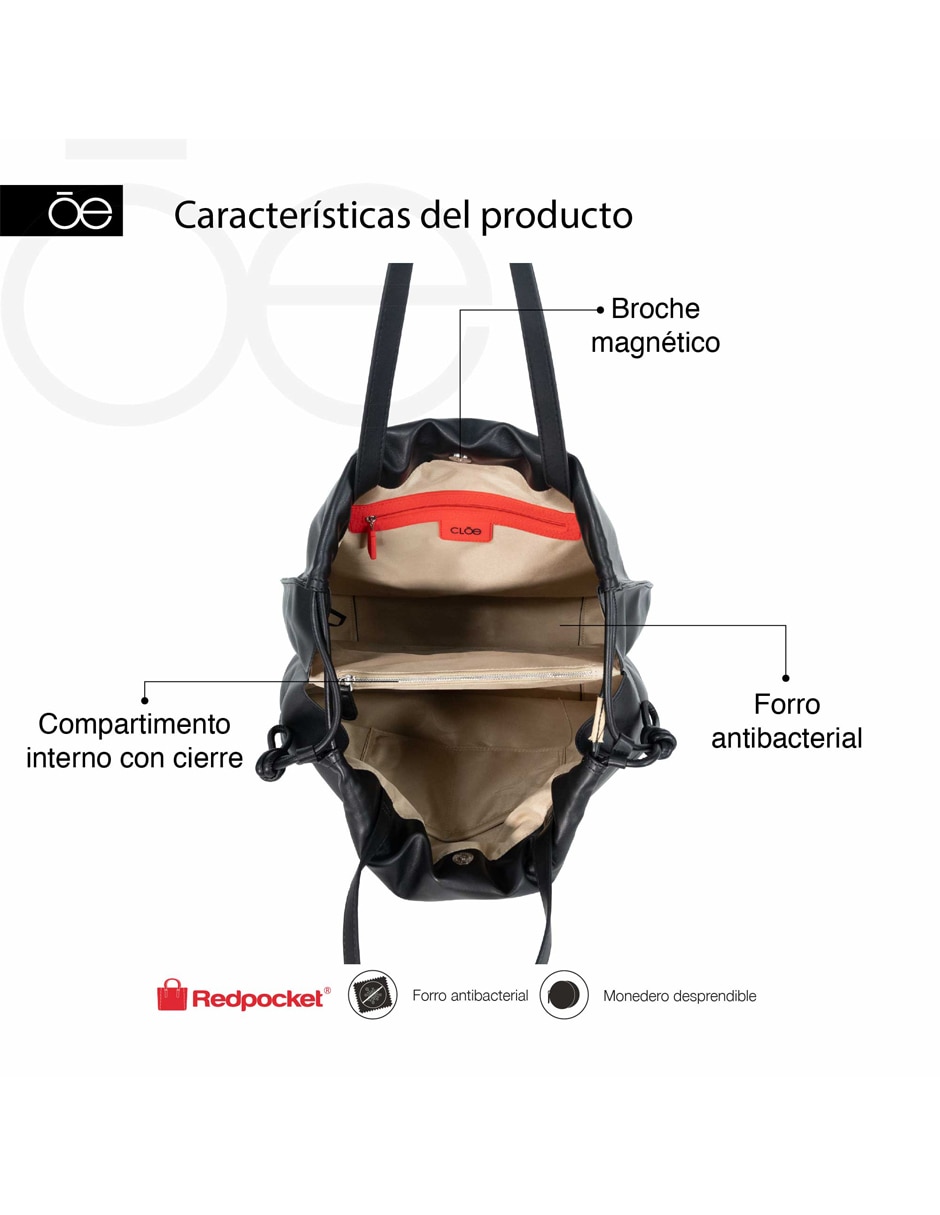 TOTE CLOE, NEGRO