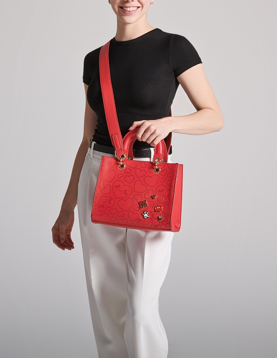 Bolsa satchel True Love Mickey & Minnie para mujer 5