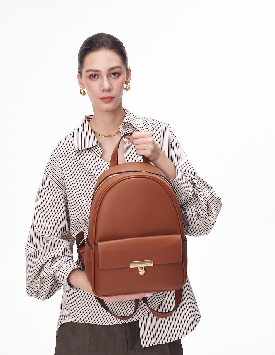 MOCHILA H&CO BACKPACK 8046, COGNAC