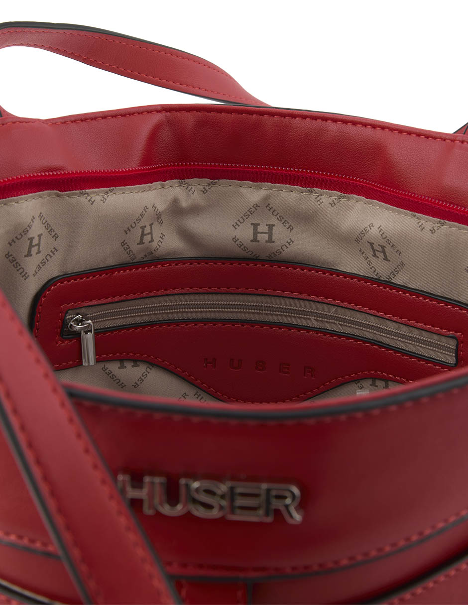 TOTE HUSER BASICS, ROJO