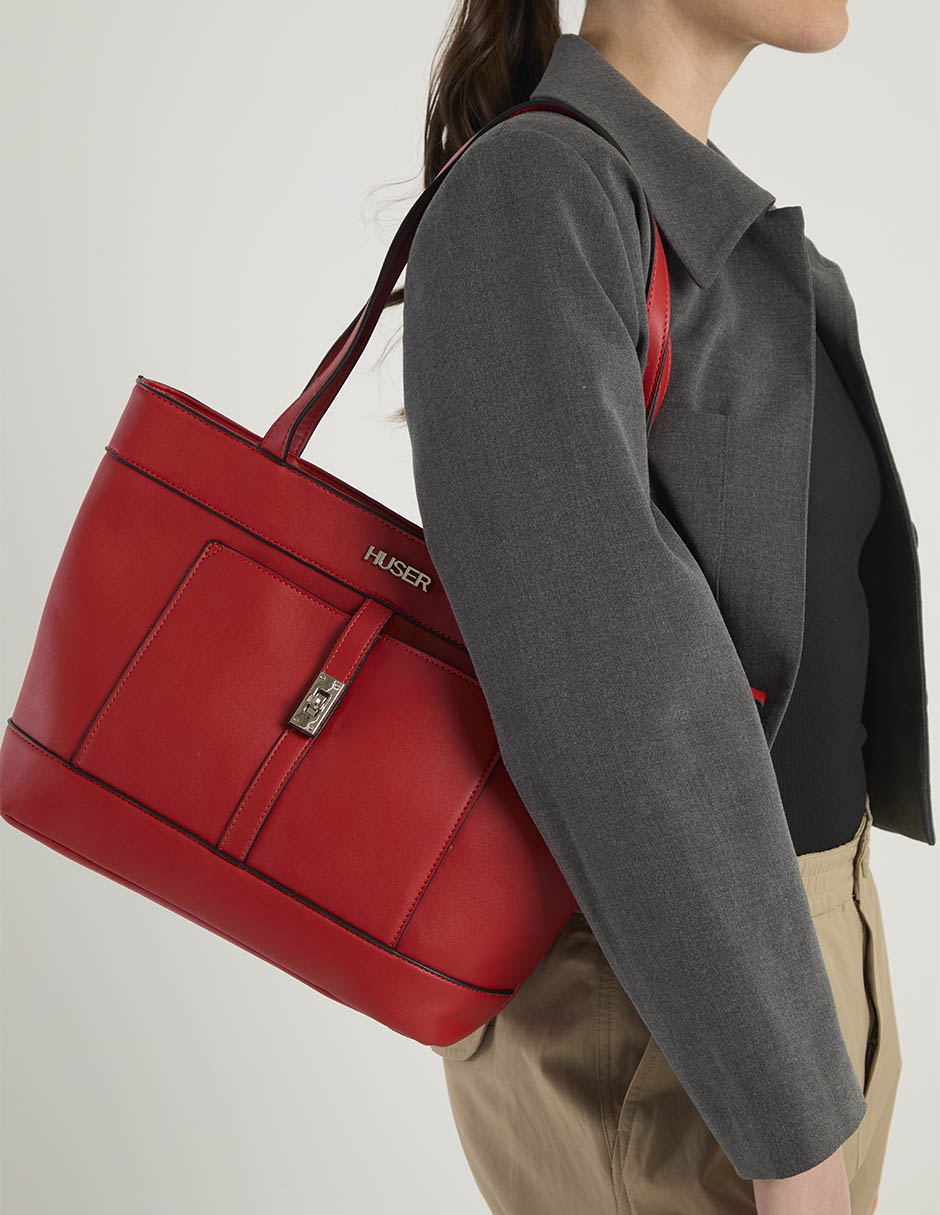 TOTE HUSER BASICS, ROJO