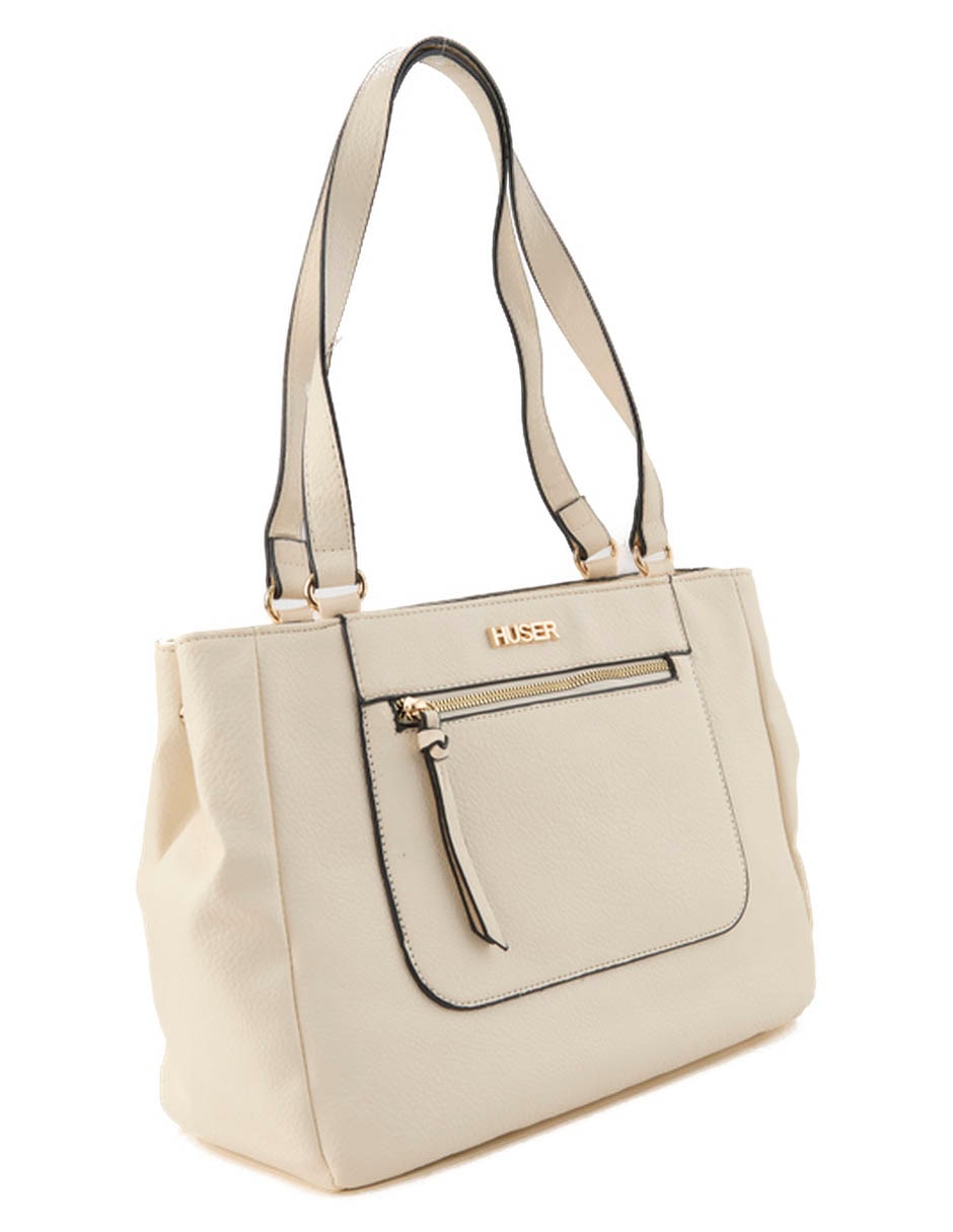TOTE HUSER BASICS, BEIGE