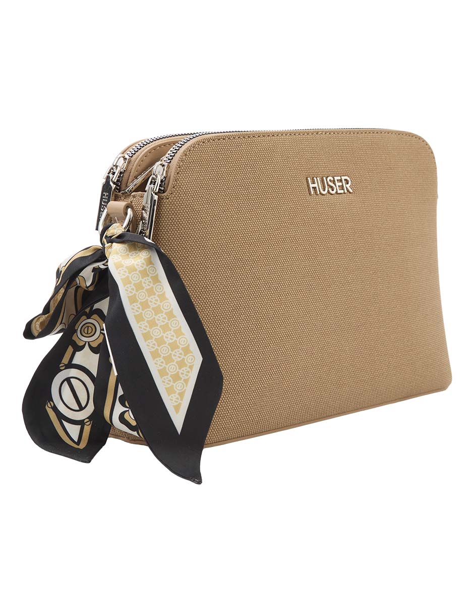 CROSSBODY HUSER, CAFÉ CLARO