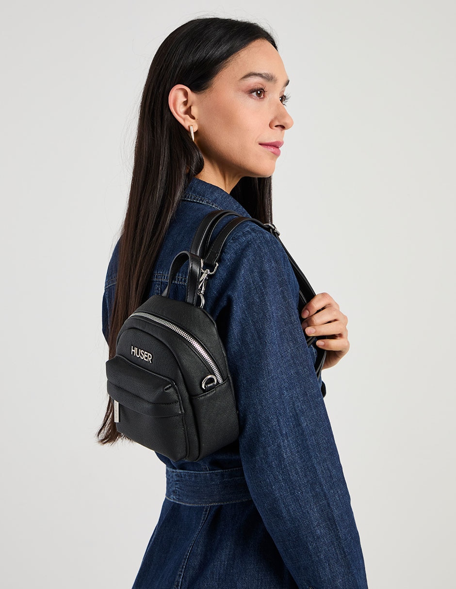 MOCHILA HUSER BACKPACK AAY24101, NEGRO