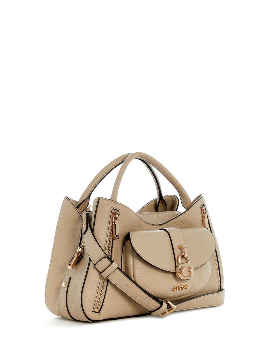 SATCHEL GUESS, CAFÉ CLARO
