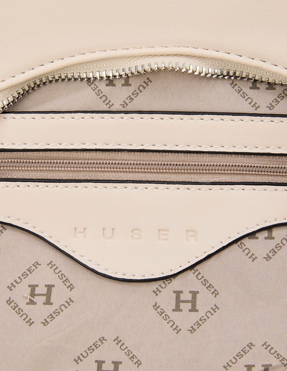 CROSSBODY HUSER BASICS, BEIGE