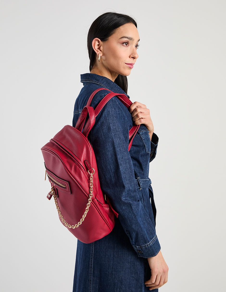 MOCHILA HUSER BASICS BACKPACK SH, ROJO2