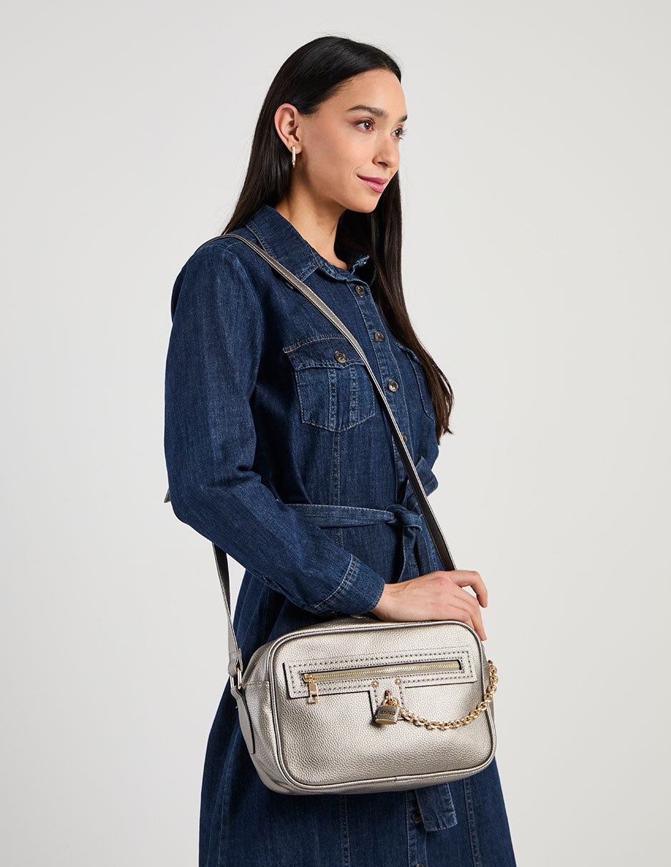 CROSSBODY HUSER BASICS, GRIS