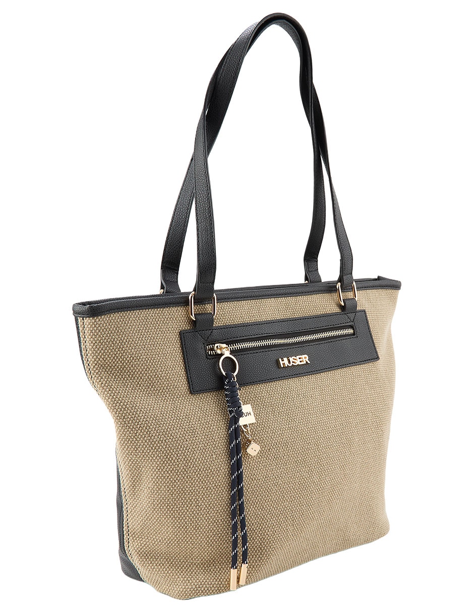 TOTE HUSER BASICS, SIN TAMAÑO, NEGRO