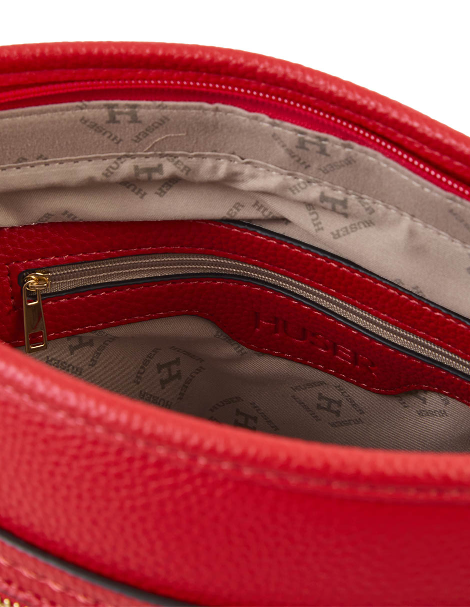 CROSSBODY HUSER BASICS, ROJO