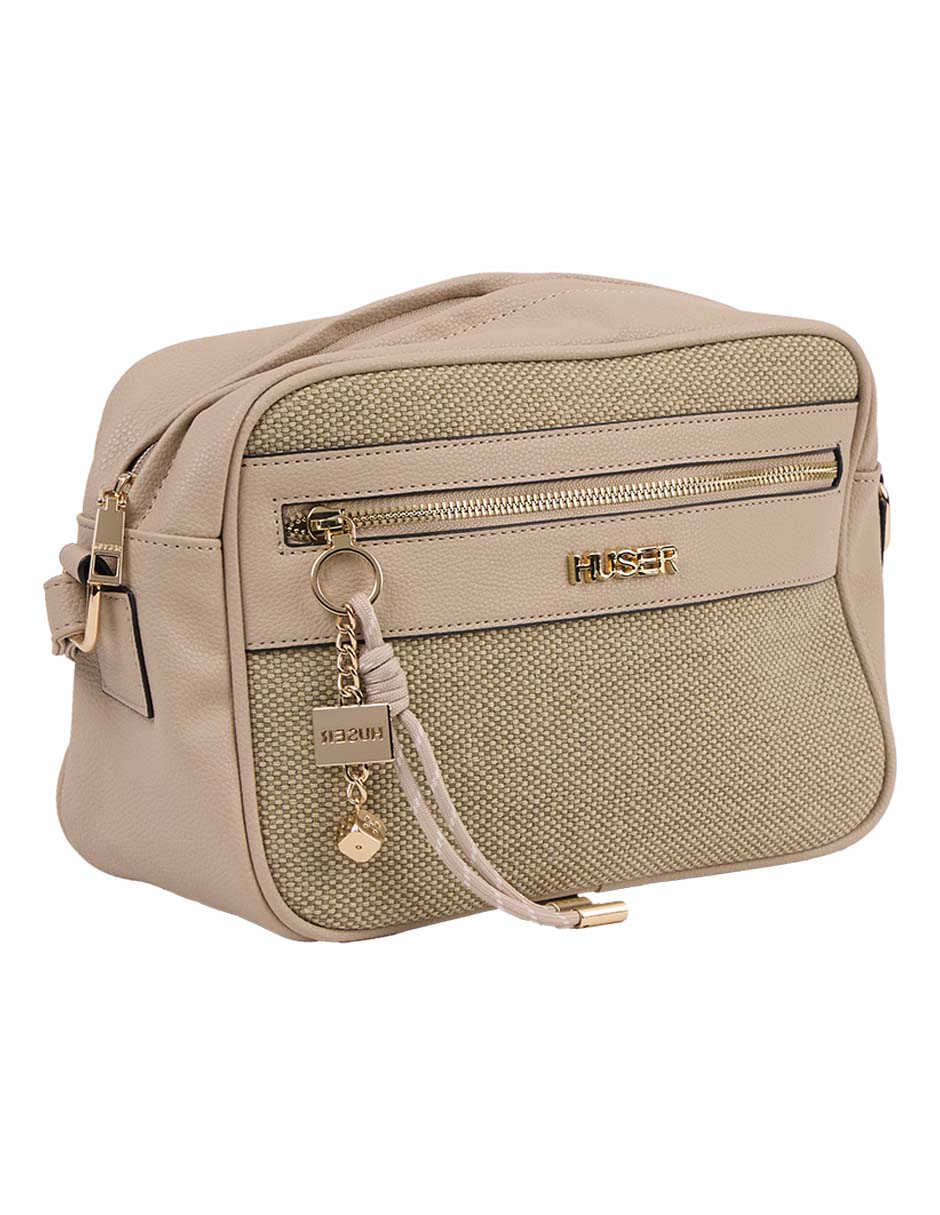 CROSSBODY HUSER BASICS, BEIGE