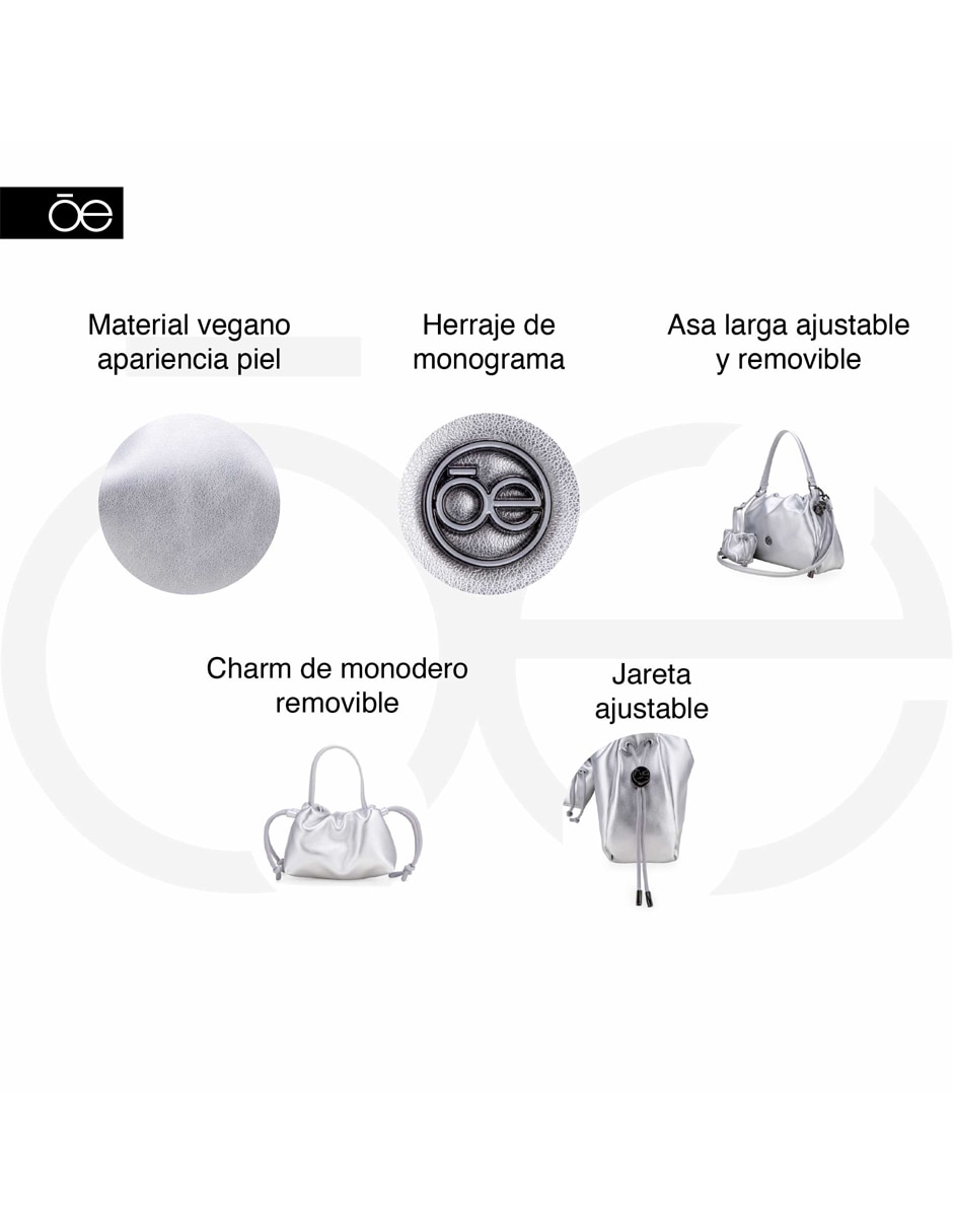 Bolsa bucket Adavari para mujer 10