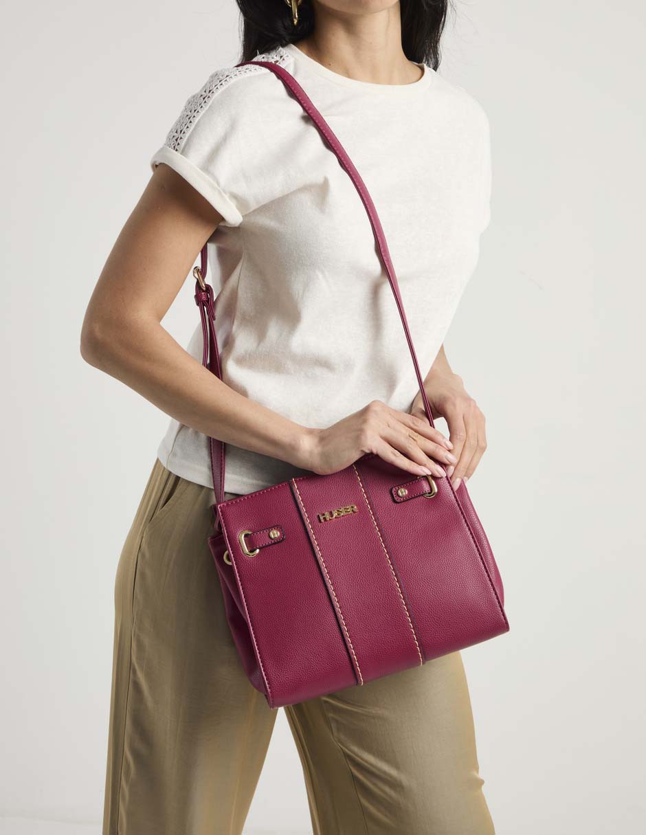 Bolsa satchel Huser Basics para mujer