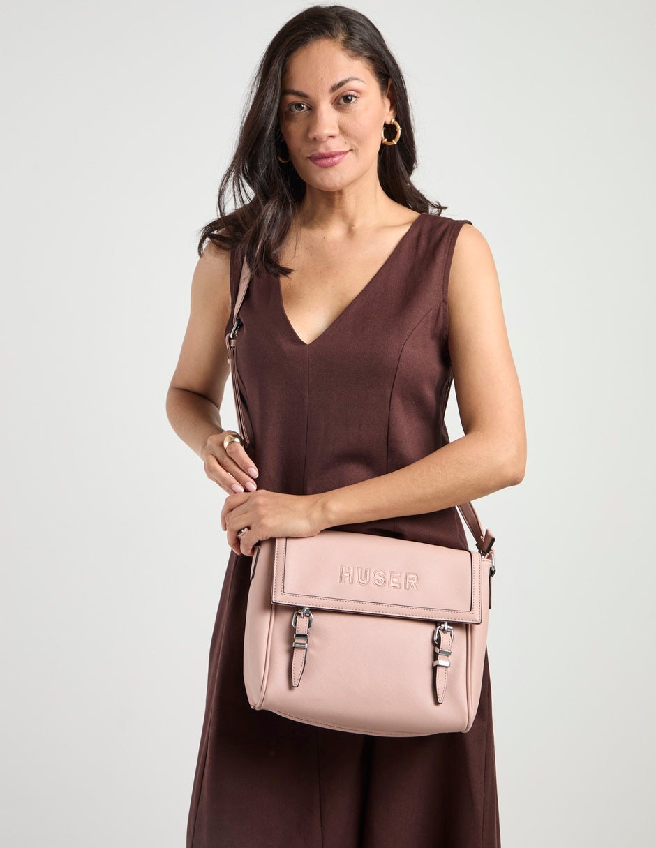 Bolsa satchel Huser basics para mujer