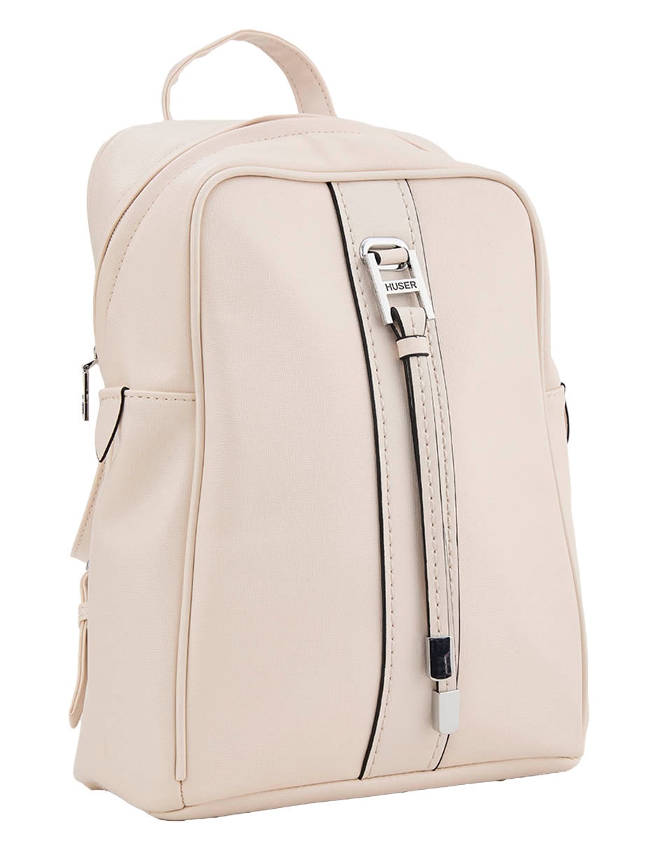 MOCHILA HUSER BASICS BACKPACK S, BEIGE2