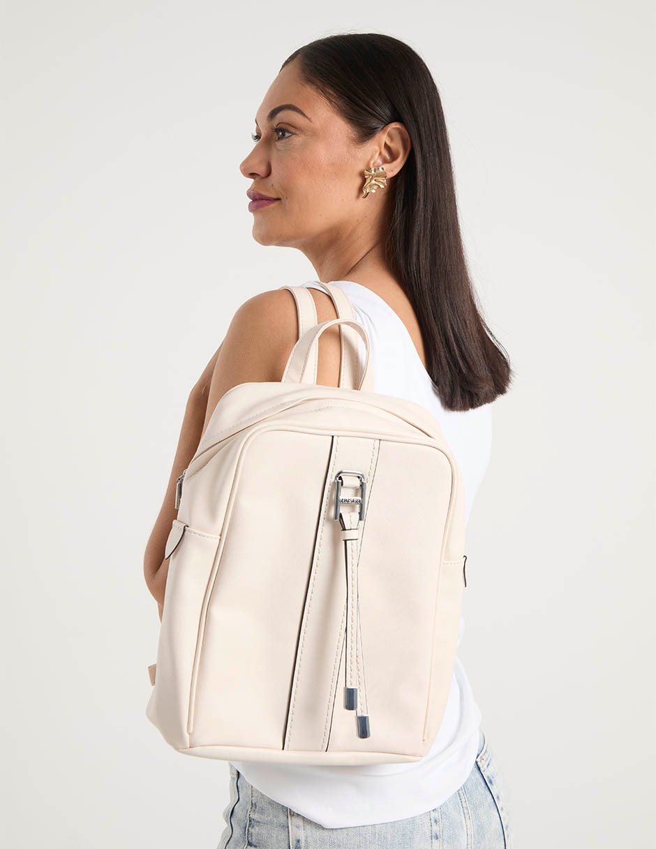 MOCHILA HUSER BASICS BACKPACK S, BEIGE2