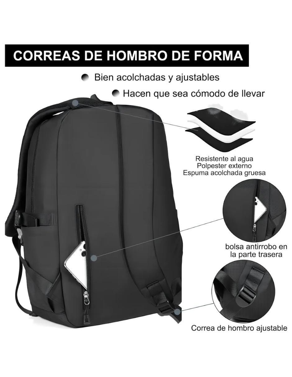 Mochila con portalaptop impermeable unisex 5