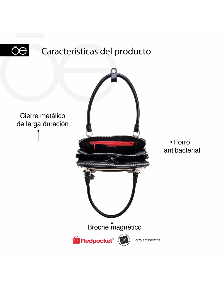 Bolsa satchel Briliani para mujer 10