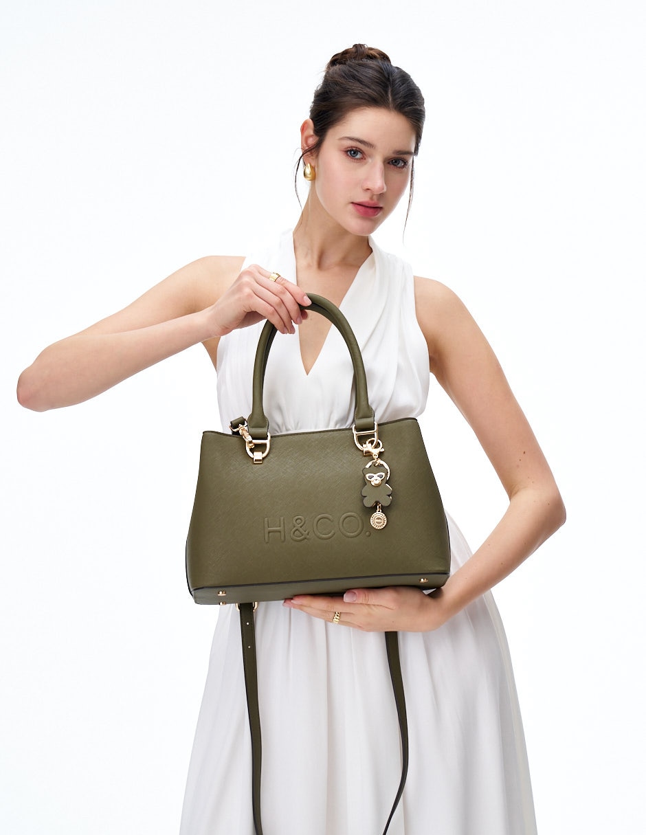 SATCHEL H&CO, VERDE OLIVO