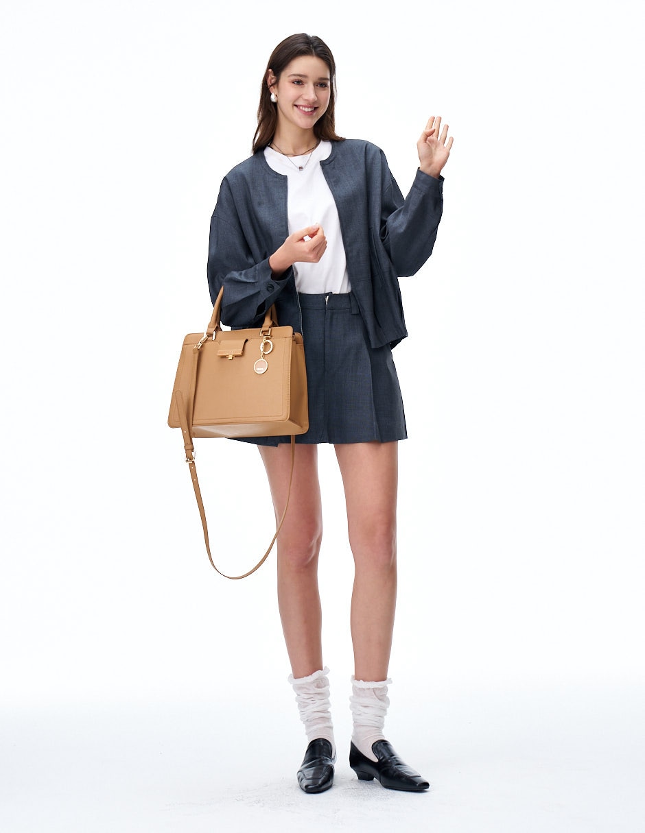 Bolsa satchel Rex para mujer 6