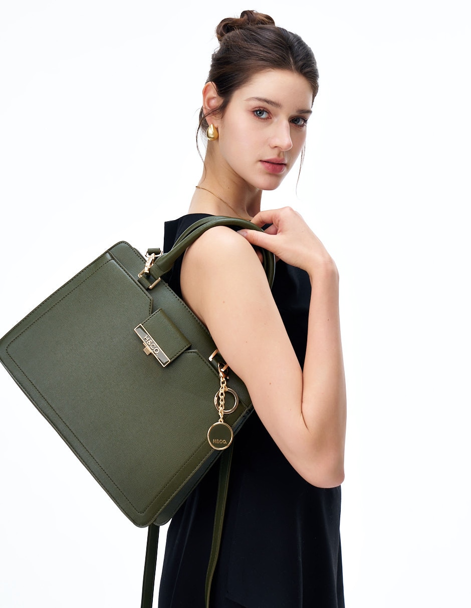 SATCHEL H&CO, VERDE OLIVO