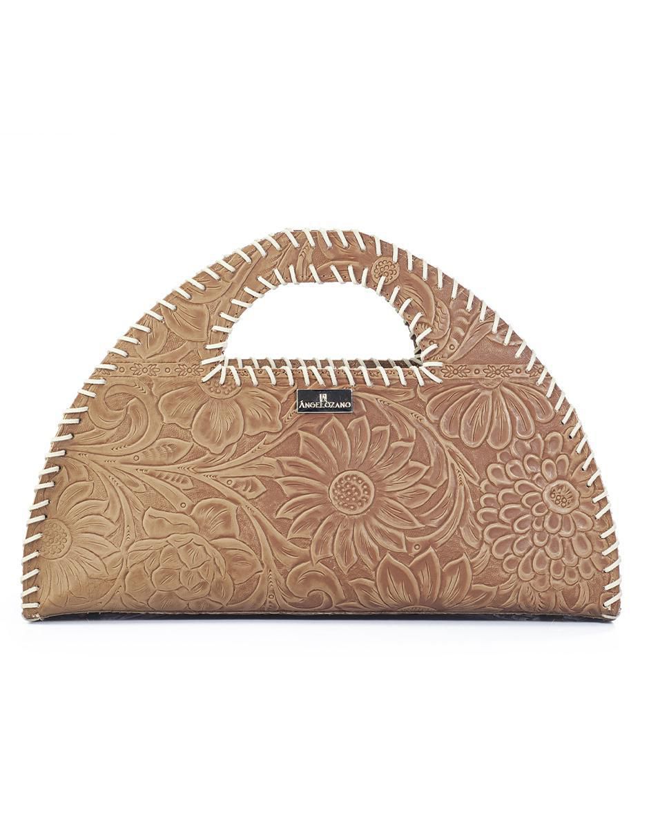 Bolsa satchel de piel para mujer